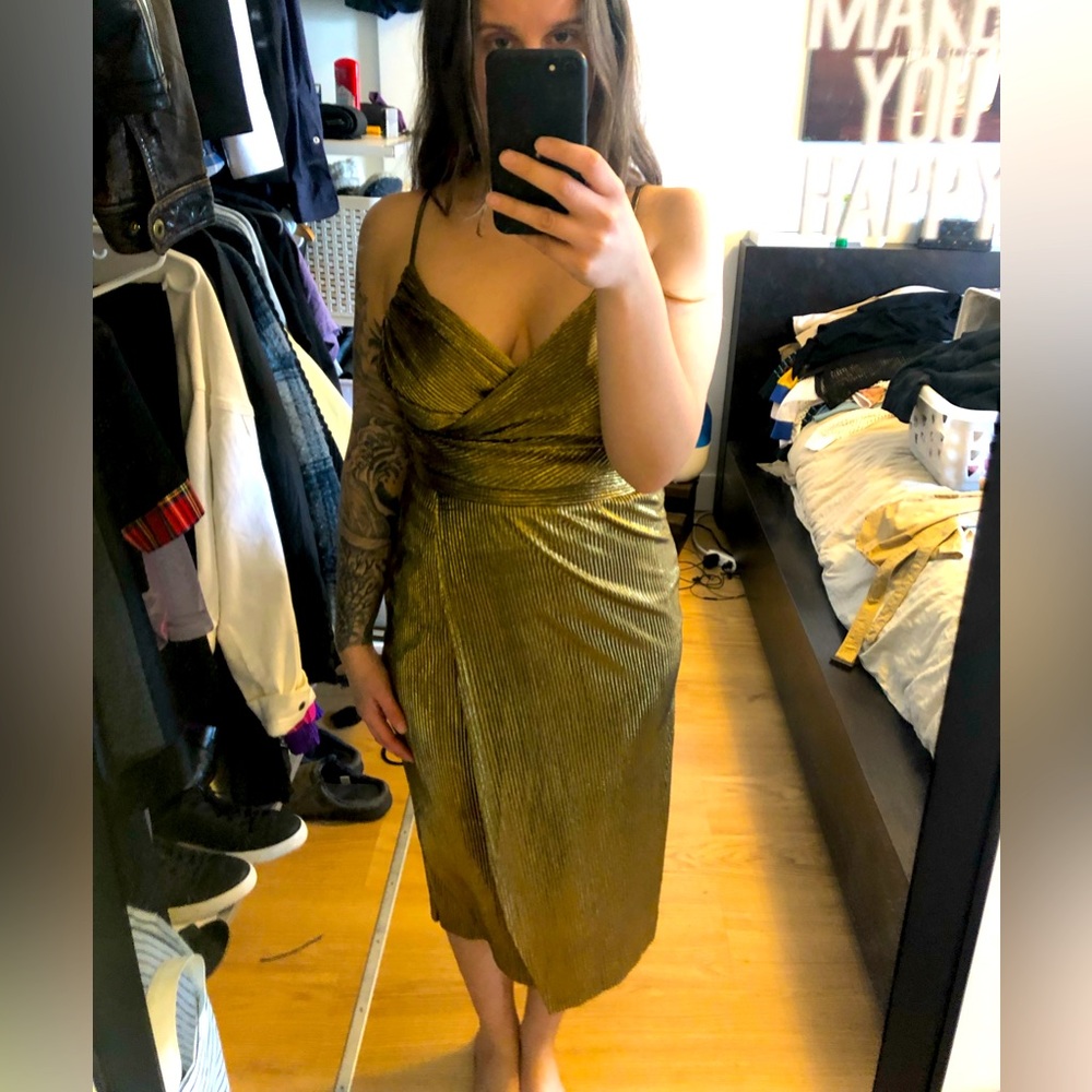 Small mid length gold dress